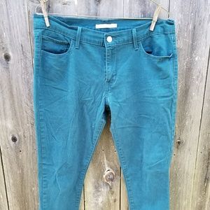 Levi's 710 Teal Skinny Trousers